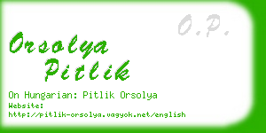 orsolya pitlik business card